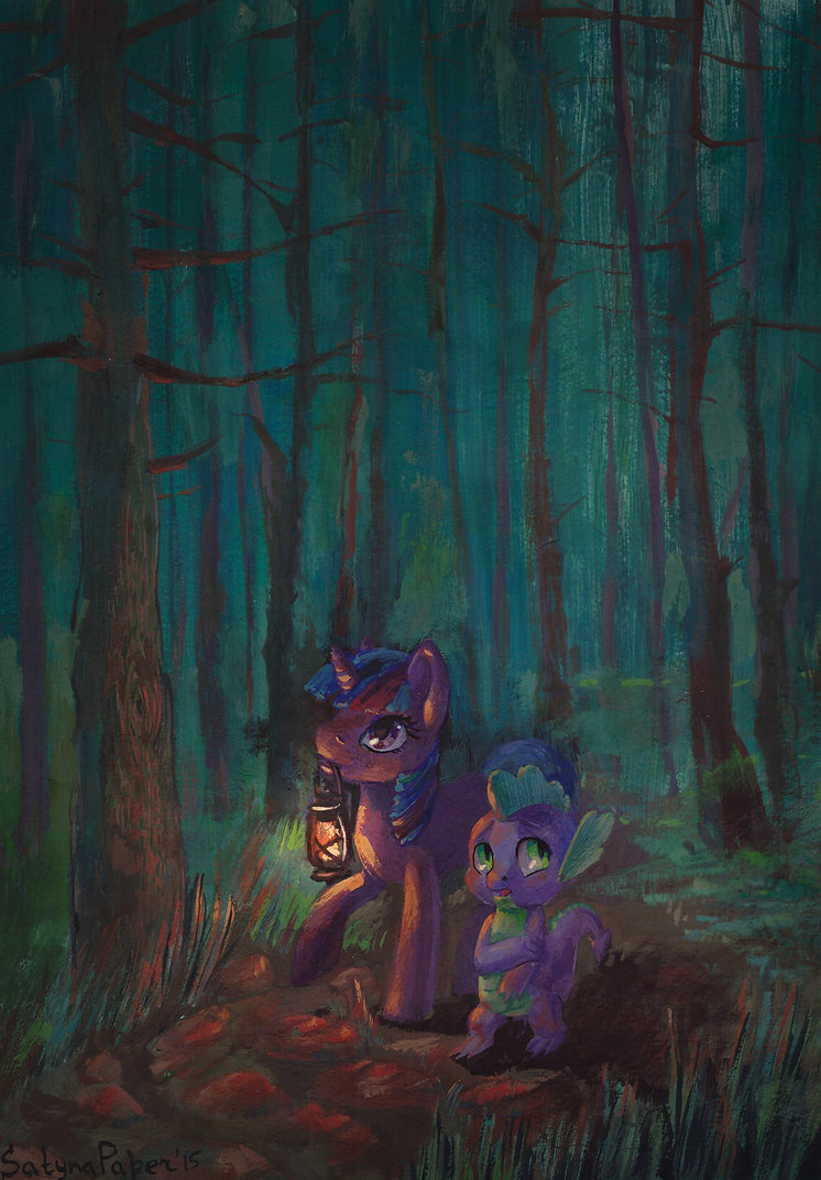 746x1072 In The Creepy Forest. By Satynapaper - Spooky Forest Painting