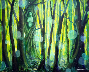 300x244 Spooky Forest Paintings Fine Art America - Spooky Forest Painting