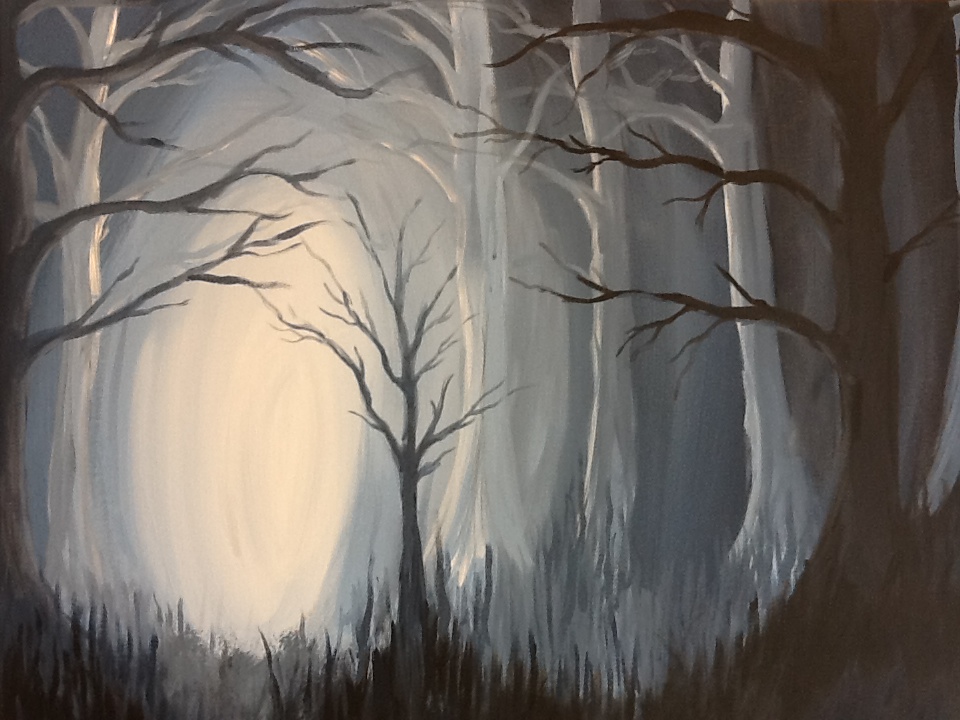 960x720 Updated Haunted Forest By Ericrinaldo - Spooky Forest Painting