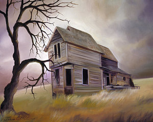 300x240 Spooky House Paintings Fine Art America - Spooky House Painting