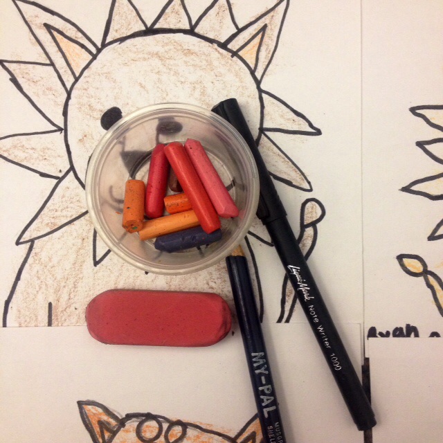 640x640 Spooky Houses Oil Pastel Amp Watercolor - Spooky House Painting