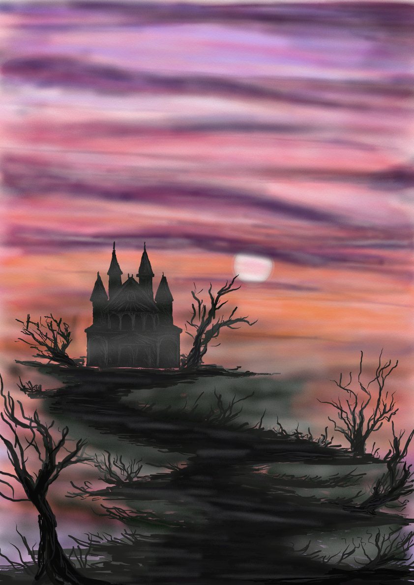 842x1191 Haunted Leah1979 - Spooky House Painting