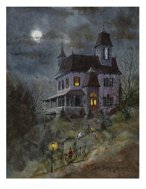 579x750 Spooky Painting Is One Of Lehrman's First - Spooky House Painting