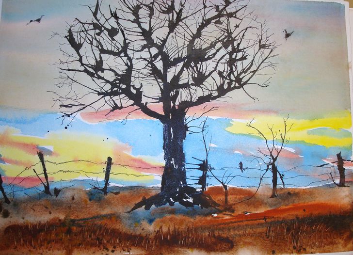 Spooky Tree Painting at Explore collection of