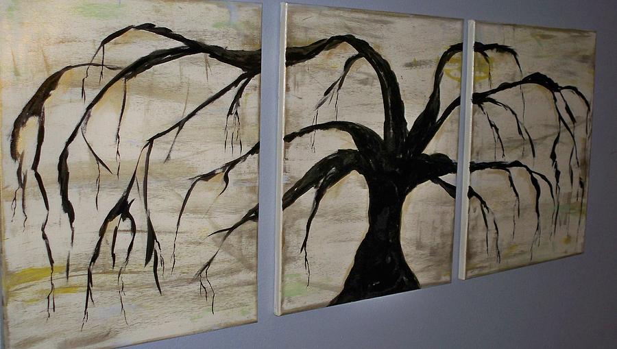 900x509 Spooky Tree Painting By Jessica Gutierrez - Spooky Tree Painting