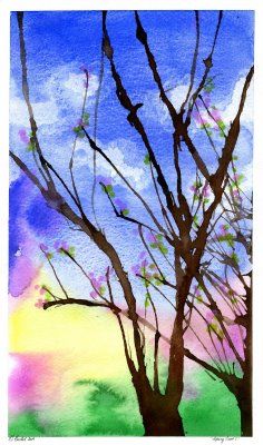 236x400 Spooky Tree Paintings Project Ideas, Art Lessons - Spooky Tree Painting