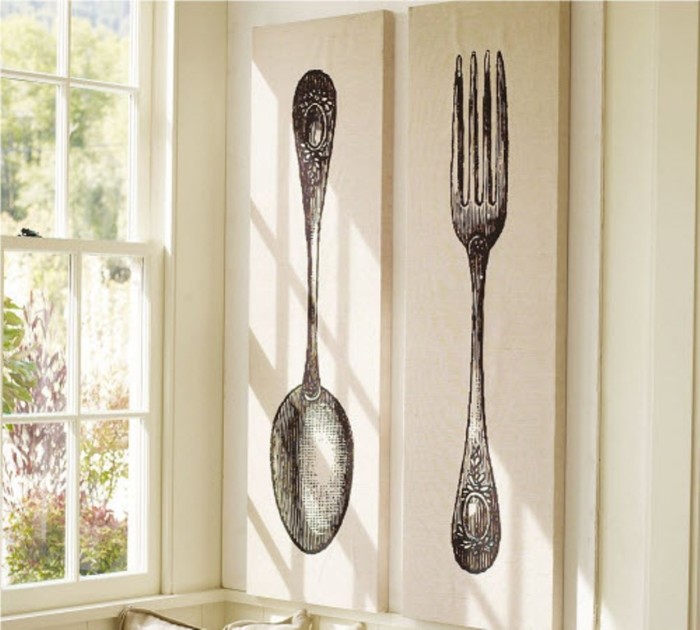 700x630 Wall Art Ideas Design Project Fun Fork Wall Art Inviting Unique - Spoon And Fork Painting