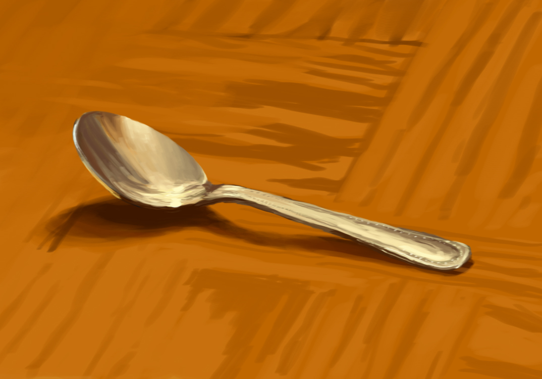 1074x750 Doodlesampscribbles 2012 - Spoon And Fork Painting