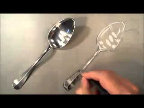 480x360 3d Painting Of Spoon Amazing Video - Spoon And Fork Painting