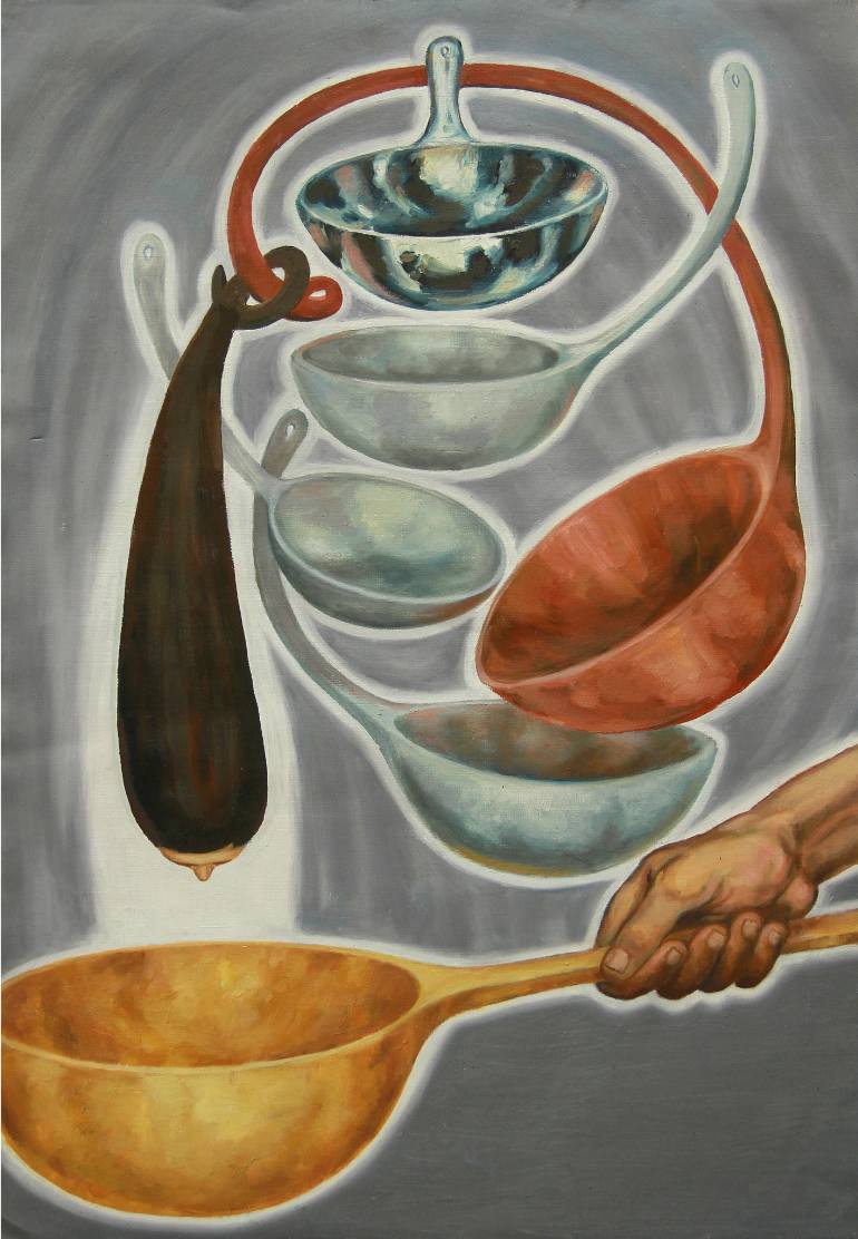 770x1112 Saatchi Art Spoon To Spoon Painting By Anil Balakrishnan - Spoon Painting