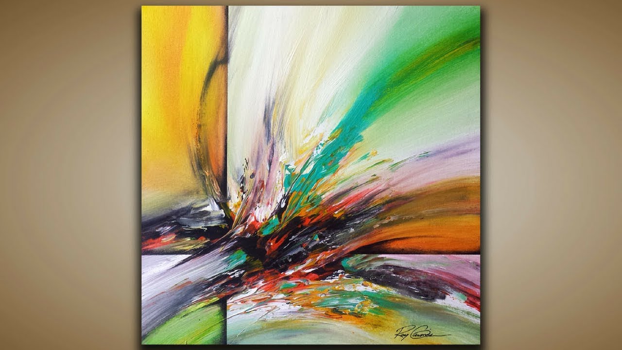 1280x720 Abstract Painting Demo 52 Plastic Spoon Abstract Art - Spoon Painting