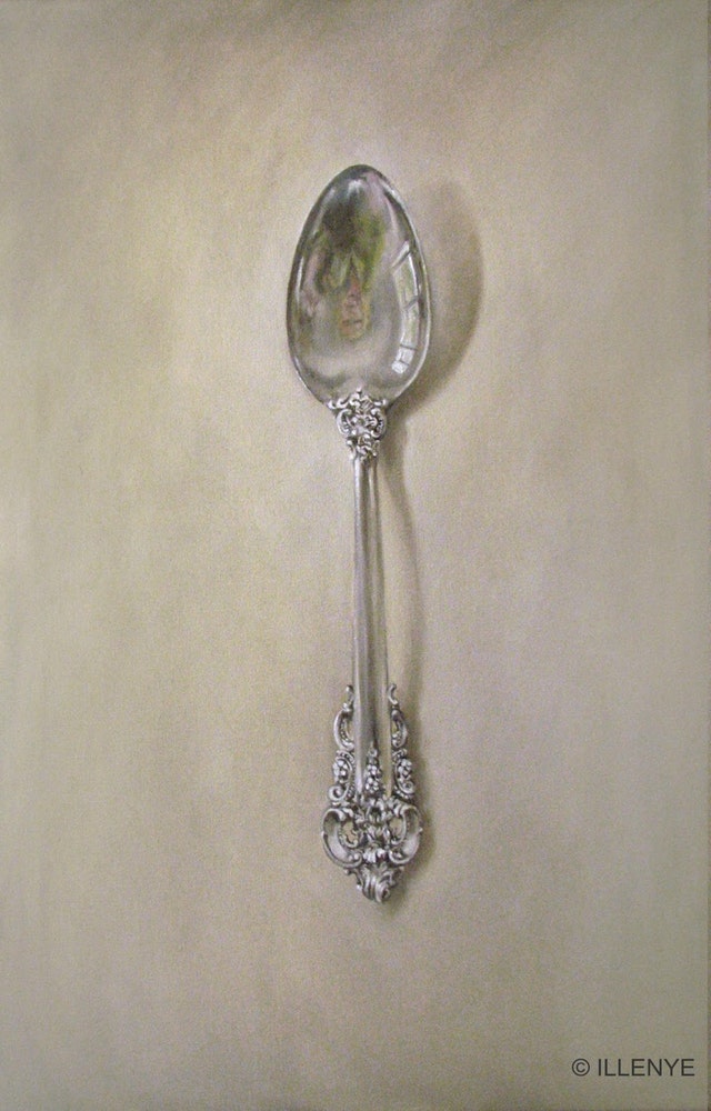 640x1000 Silverware Flatware Vintage Art Wallace Grand Baroque Sterling - Spoon Painting