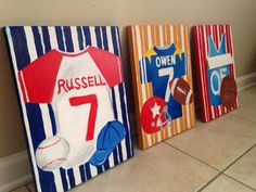 236x177 Personalized Jersey Paintings On Canvas By 3rdgenerationstudios - Sports Canvas Painting