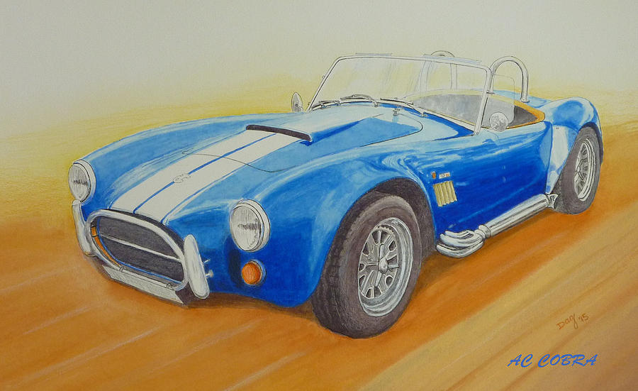 900x551 Ac Cobra Sports Car Painting By David Godbolt - Sports Car Painting