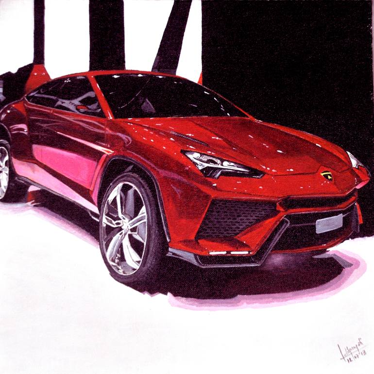 770x770 Saatchi Art Sports Car Painting By Lalit Prajapati - Sports Car Painting