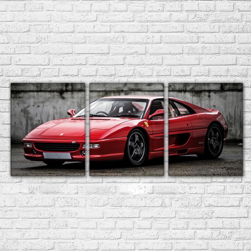 800x800 3 Panel Wall Art - Sports Car Painting