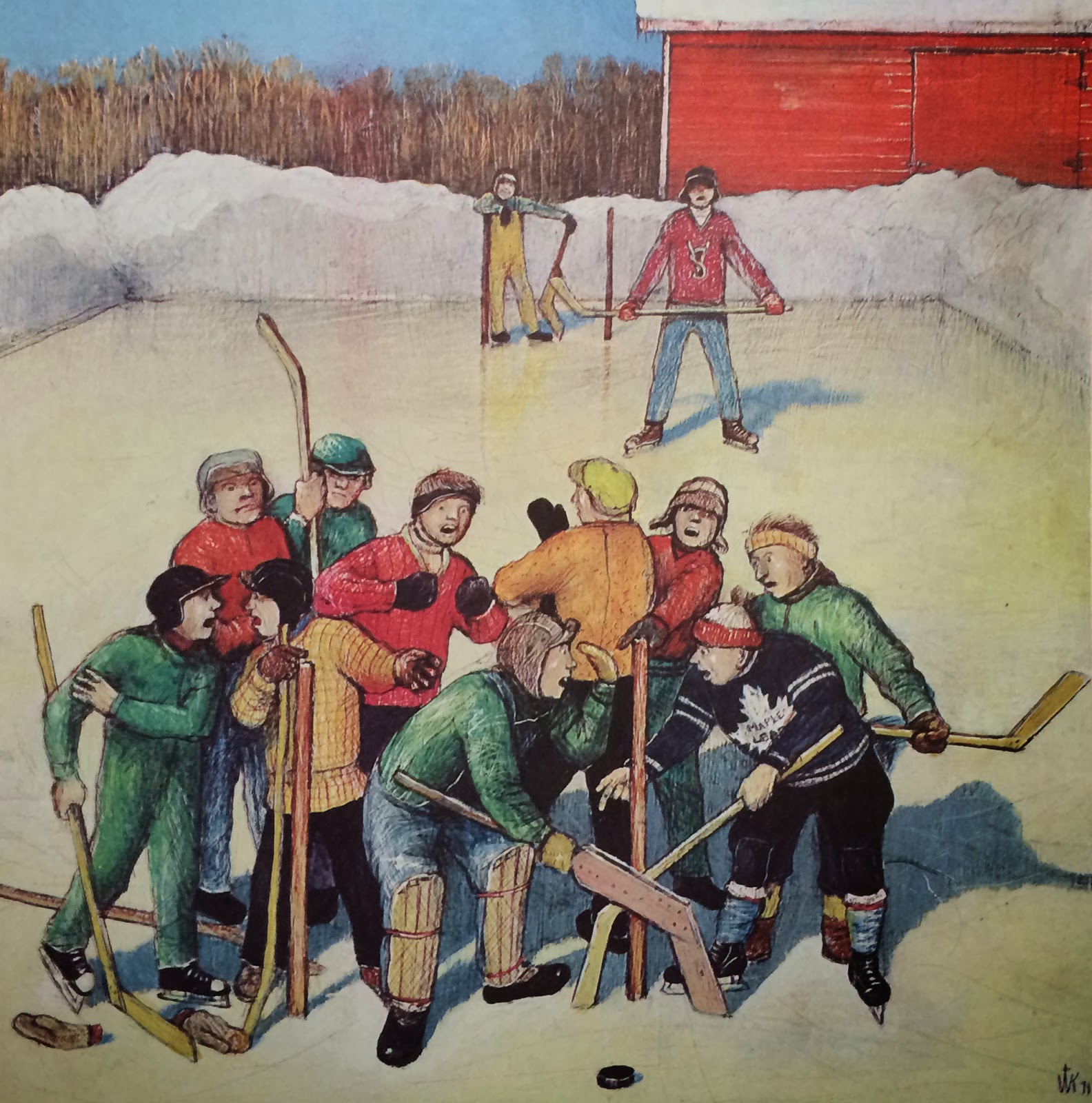 1584x1600 Going For Olympic Gold Winter Sports In Canadian Art - Sports Painting Artists