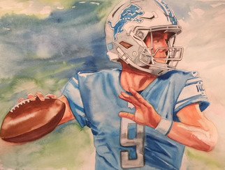 322x244 Watercolor Watercolour Art Original Artwork - Sports Painting Artists