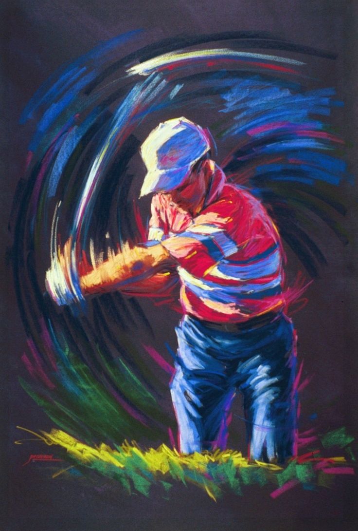 736x1090 28 Best Golf Images On Golf Art, Acrylic Paintings - Sports Painting Artists