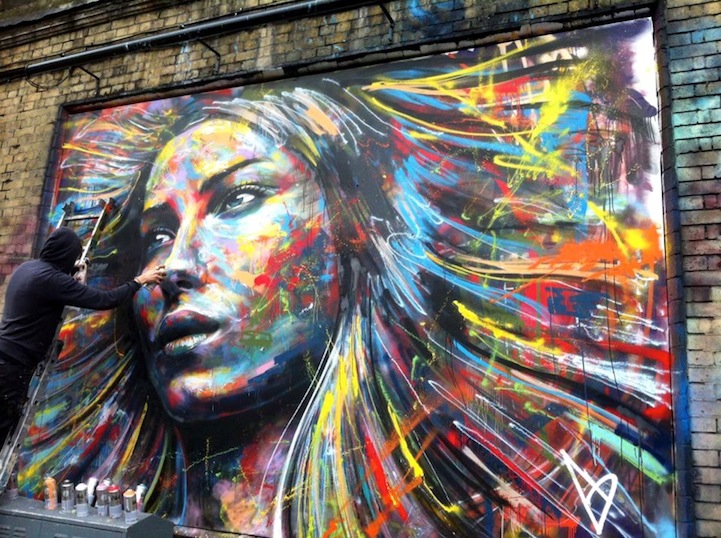 721x538 New Colorful Spray Painted Portrait By David Walker - Spray Paint Painting