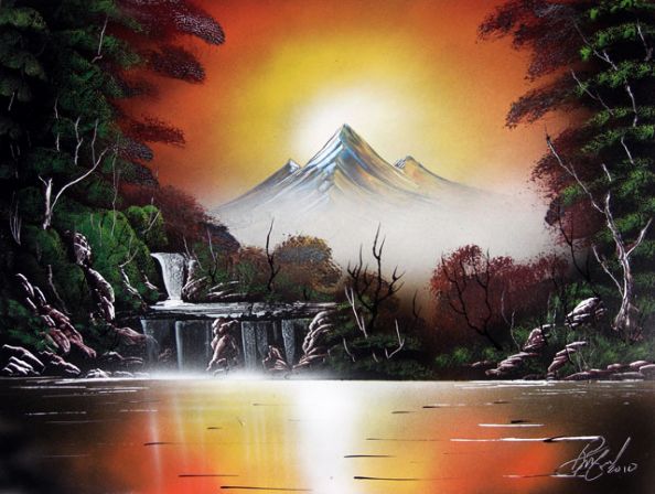 594x448 Street Painter Has Mad Skills Spray Painting A Masterpiece - Spray Painting