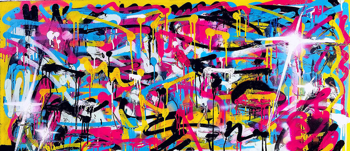 1200x520 Giffy Duminy Street Art Artist Spray Paint Fill Painting Drips - Spray Painting