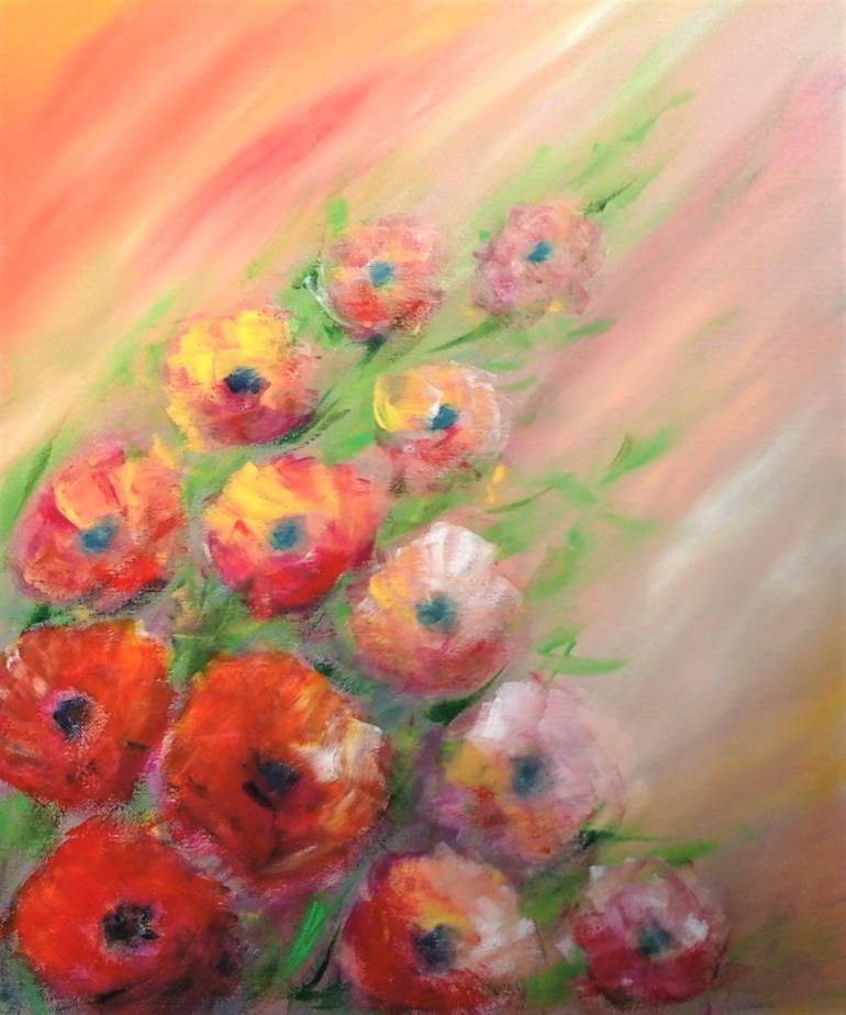 770x924 Saatchi Art Spring Flowers Painting By Elena Ivanova - Spring Flowers Painting