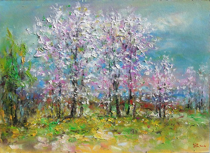 700x512 Ioan Popei Spring Landscape Painting Anysize 50% Off - Spring Landscape Painting