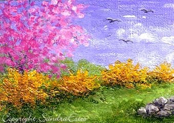 340x240 Paintings By Sandra Estes My Reflections Of Grace Beautiful - Spring Landscape Painting