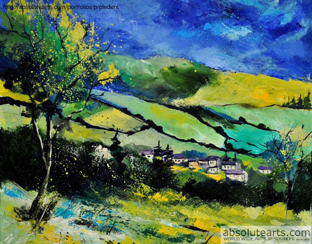 1024x803 Pol Ledent Artwork Spring Landscape 563101 Original Painting - Spring Landscape Painting