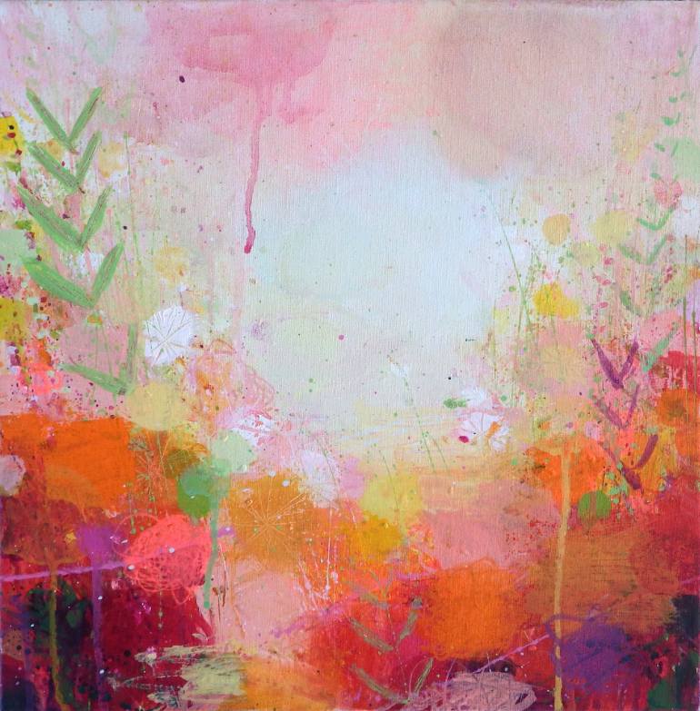 770x783 Saatchi Art Rainy Spring Landscape Painting By Sandy Dooley - Spring Landscape Painting