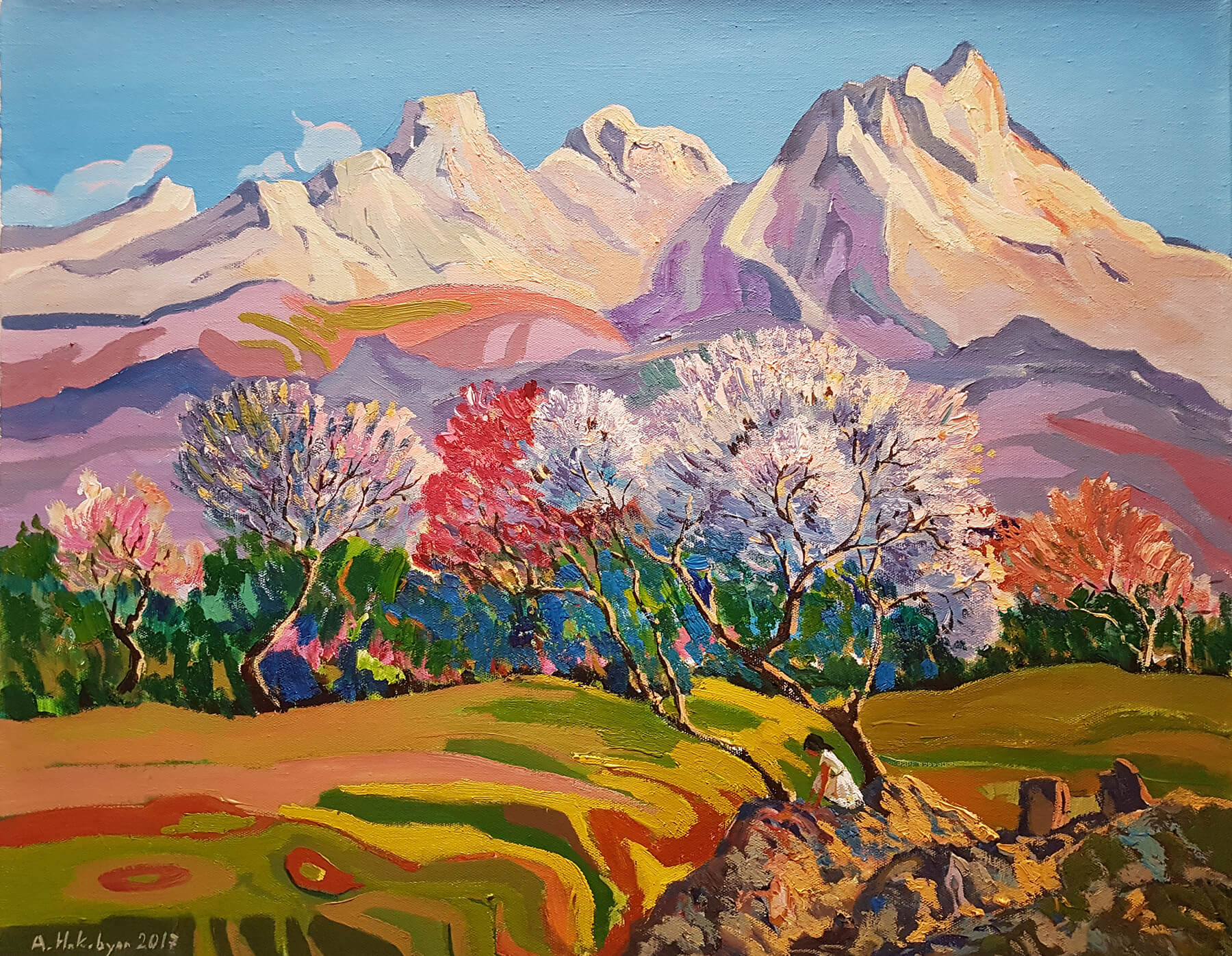 1800x1396 Original Oil Painting - Spring Painting