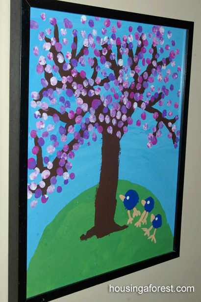 410x614 Spring Tree Housing A Forest - Spring Painting For Kids