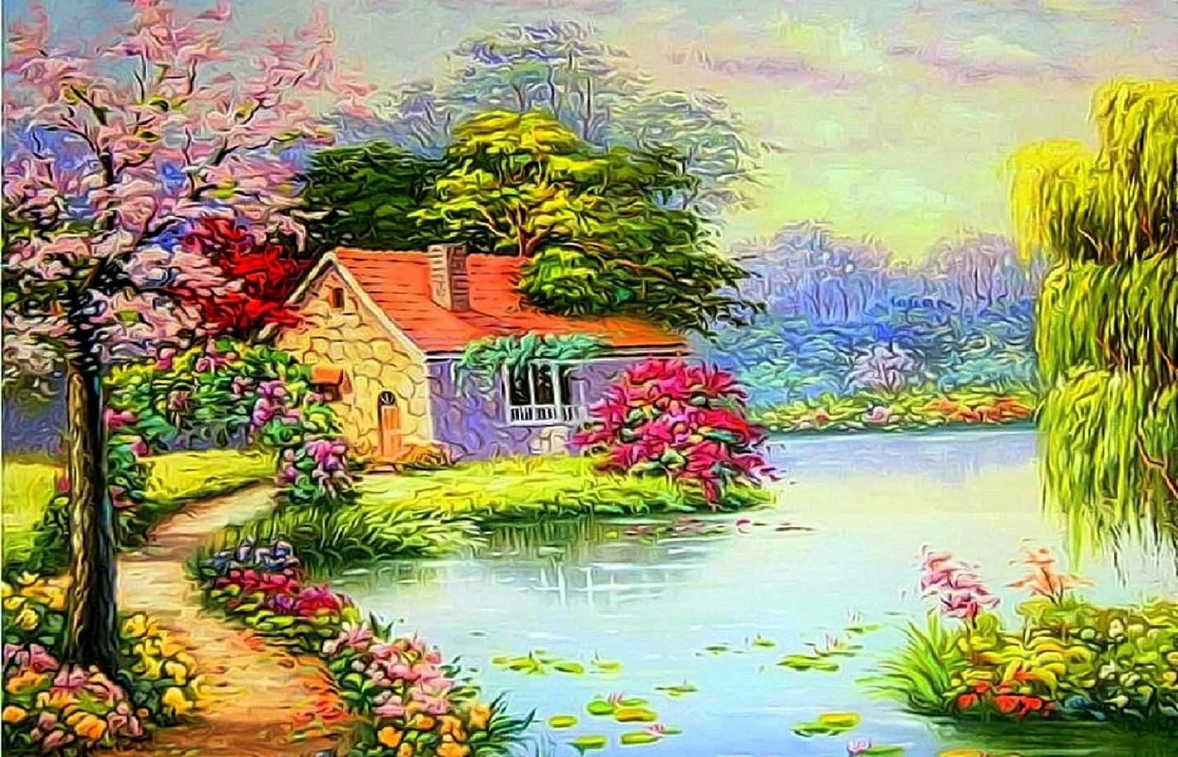 Spring Season Painting At Explore Collection Of