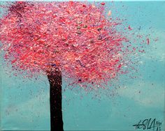 236x188 Pink Deer - Spring Season Painting