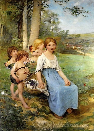 376x525 Song Of Spring By Jules Bastien Lepage Oil Painting The World'S - Spring Song Painting