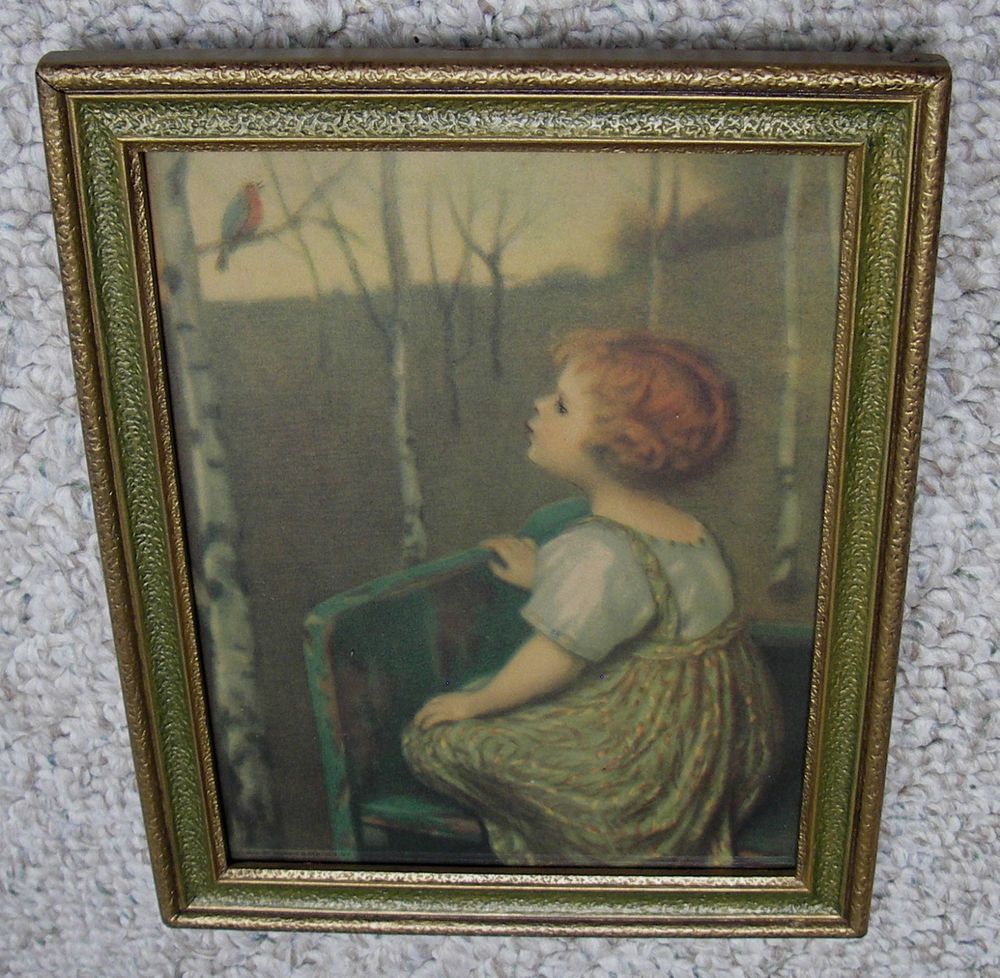 1000x978 Old Orig Print Spring Song Simon Glucklich ~ Gorgeous Vintage - Spring Song Painting