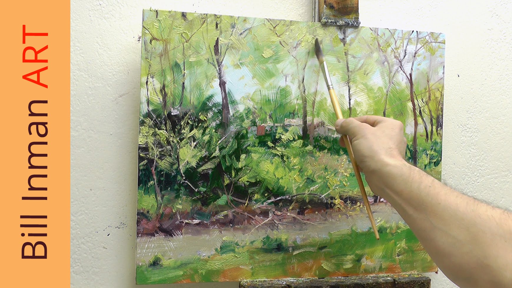 1739x978 Paint A River And Spring Trees Art Class Oil Painting Demo - Spring Tree Painting