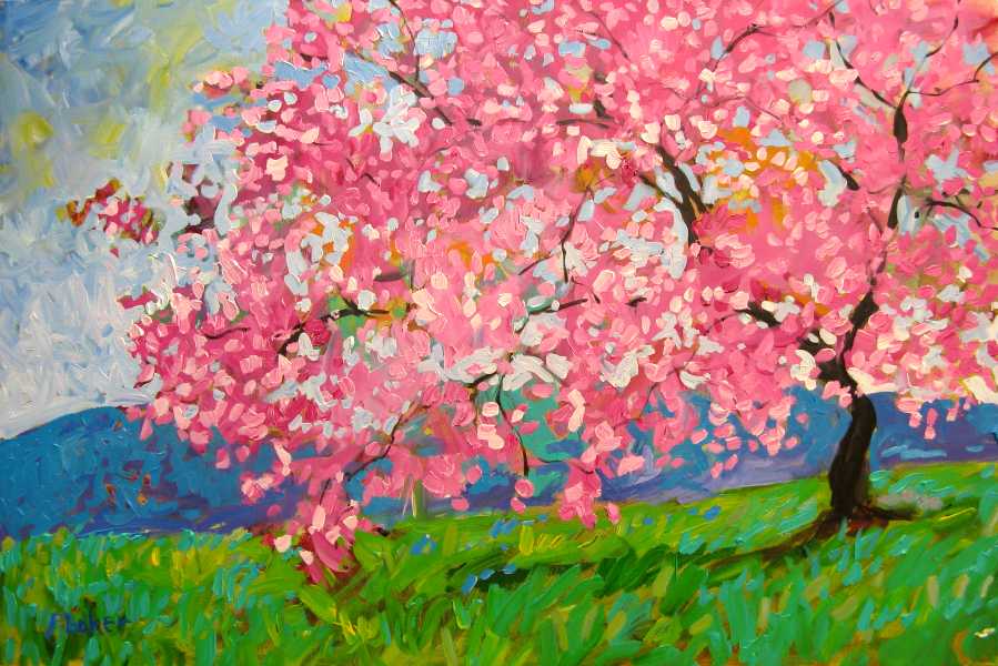 Spring Tree Painting at PaintingValley.com | Explore collection of ...