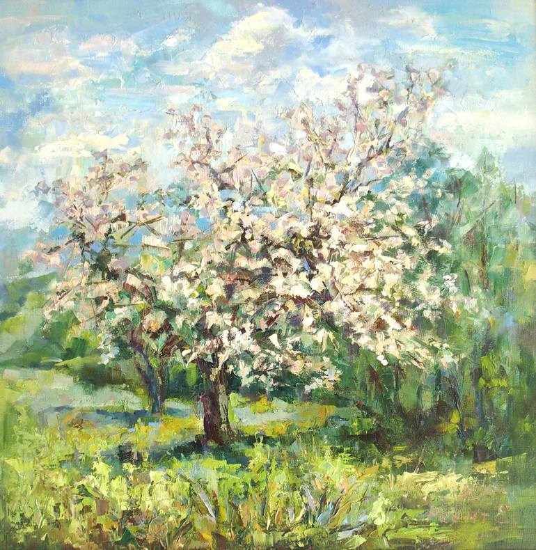 Spring Tree Painting at PaintingValley.com | Explore collection of ...