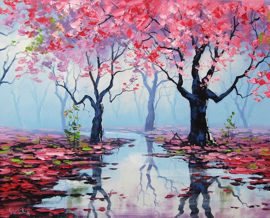 Spring Tree Painting at PaintingValley.com | Explore collection of ...