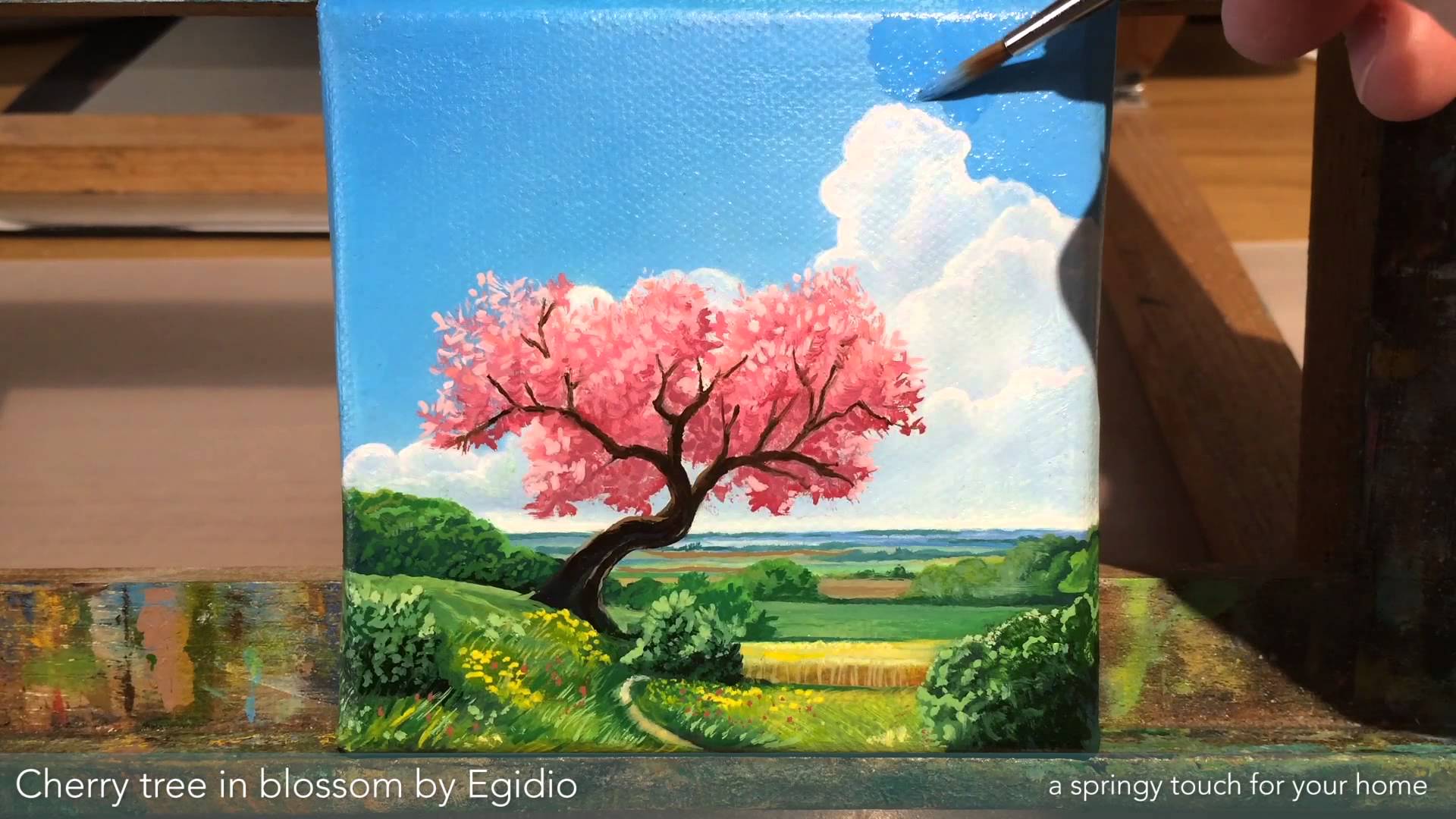 Spring Tree Painting at PaintingValley.com | Explore collection of ...