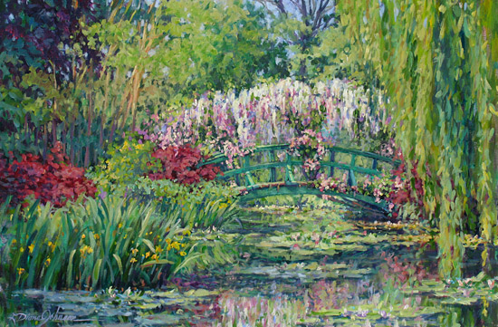 550x361 Painting Spring In Giverny By Artist L. Diane Johnson - Springtime Painting