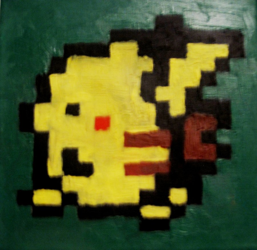 900x874 Pikachu Sprite Painting By Supermuts - Sprite Painting