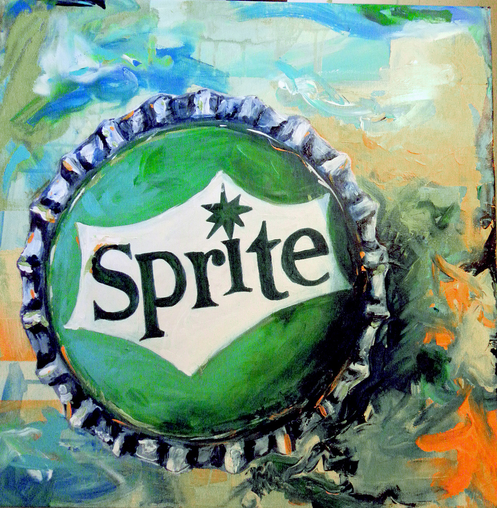 1002x1024 Pop Art Sprite 2 Another Painting In The Pop Art Series Sueism - Sprite Painting