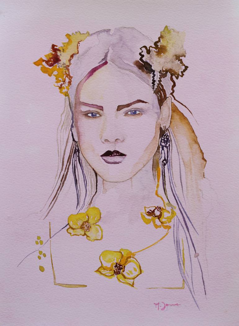 770x1051 Saatchi Art Pink Sprite Painting By Maritta Jones - Sprite Painting