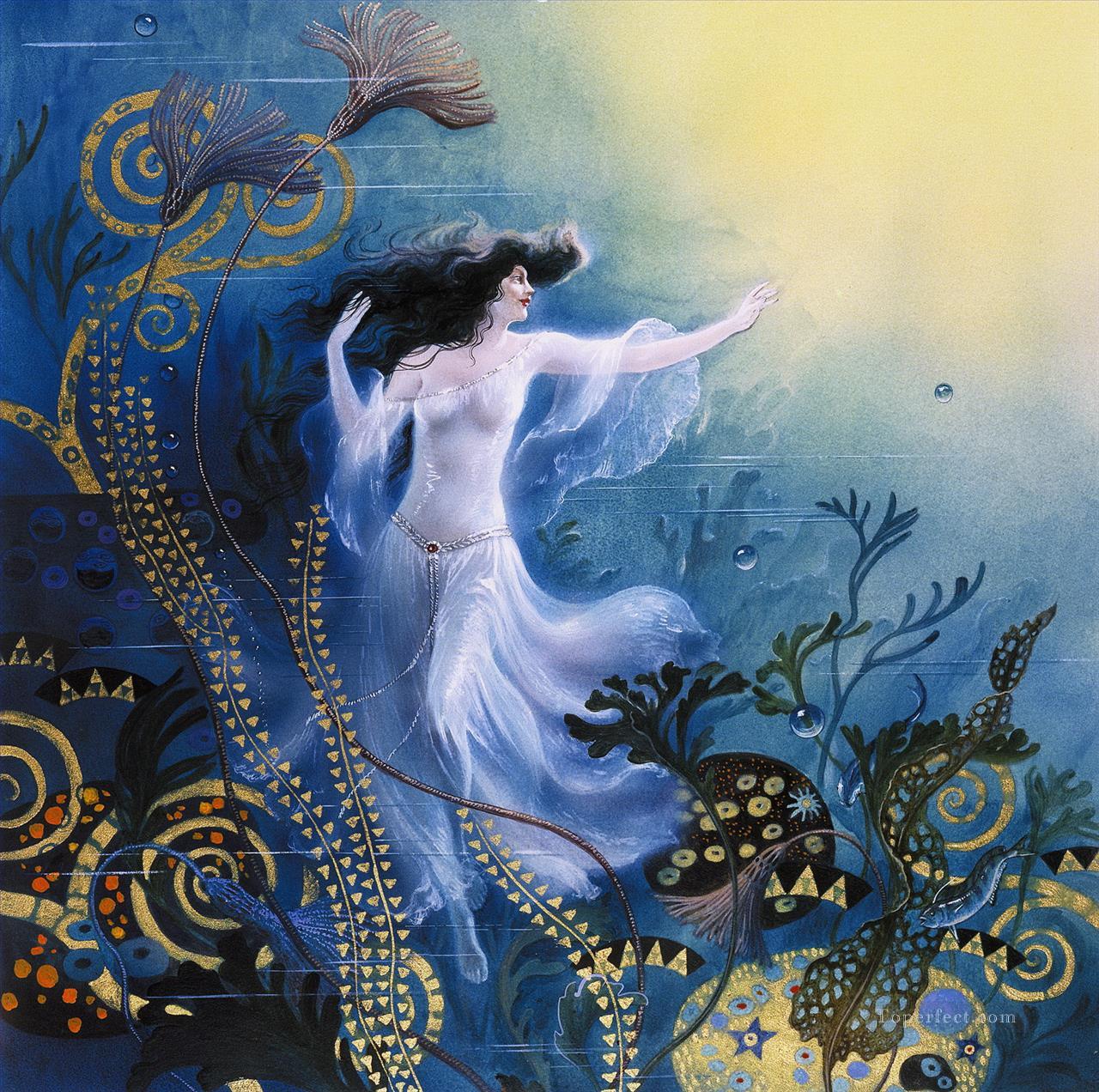 1280x1272 The Water Sprite Fantasy Painting In Oil For Sale - Sprite Painting