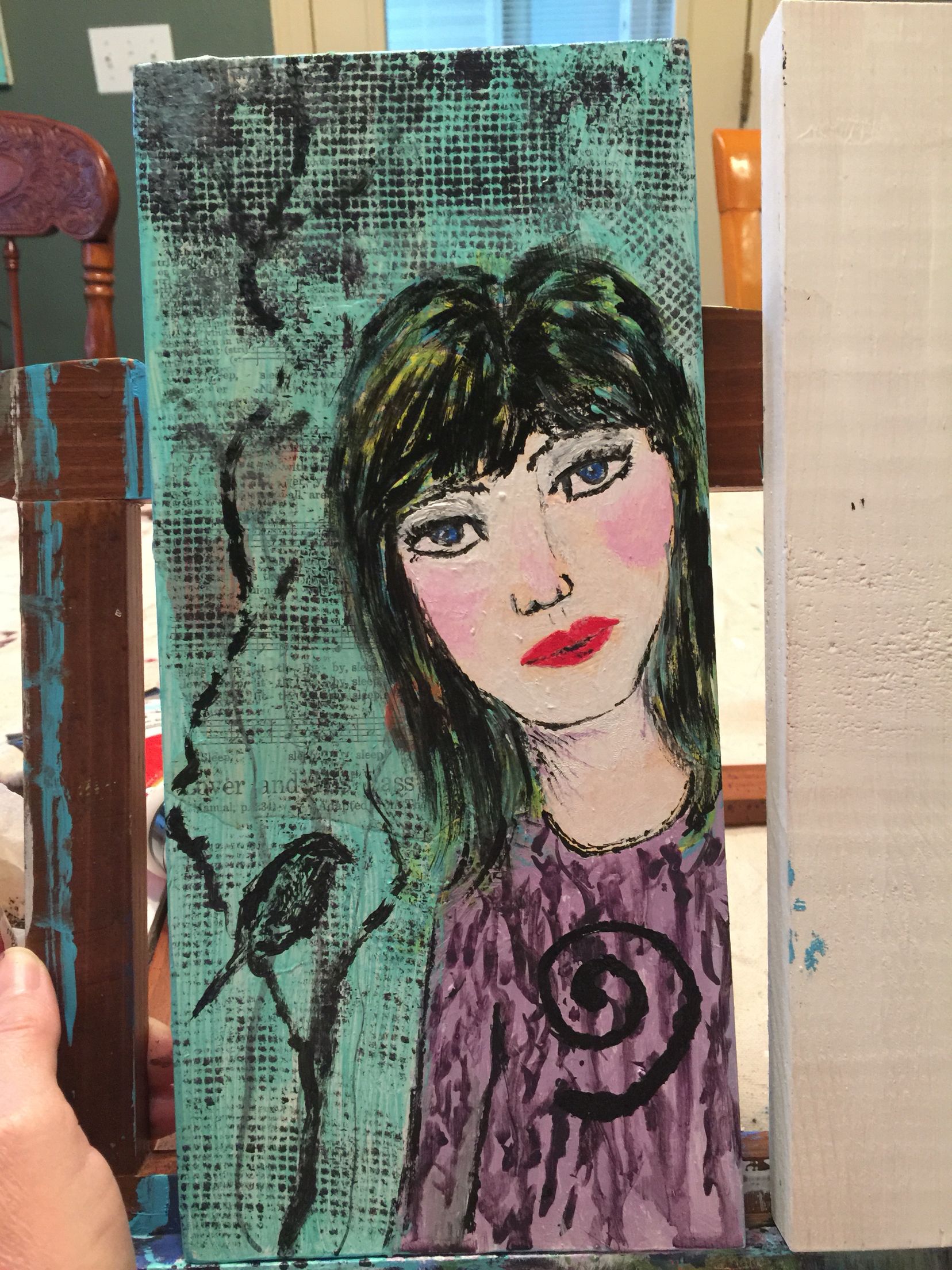 1656x2208 Acrylic Paint On Wood Board. By Linda Spurgeon Linda Spurgeon - Spurgeon Painting