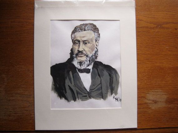 570x428 Charles Spurgeon Portrait Original Painting By Ransommaggard - Spurgeon Painting