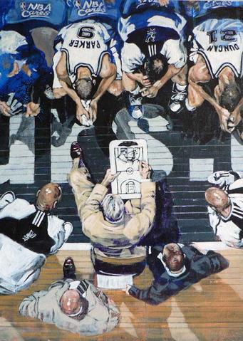 341x479 Spurs Game Plan Fine Art Print - Spurs Painting